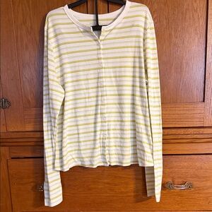 American eagle long sleeve cardigan shirt lime xxl
